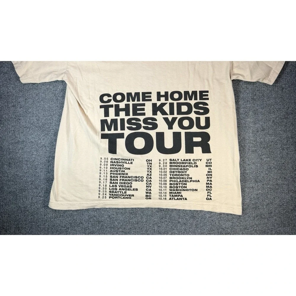 Jack Harlow Come Home The Kids Miss You Tour T Shirt XL Cream Rap Concert